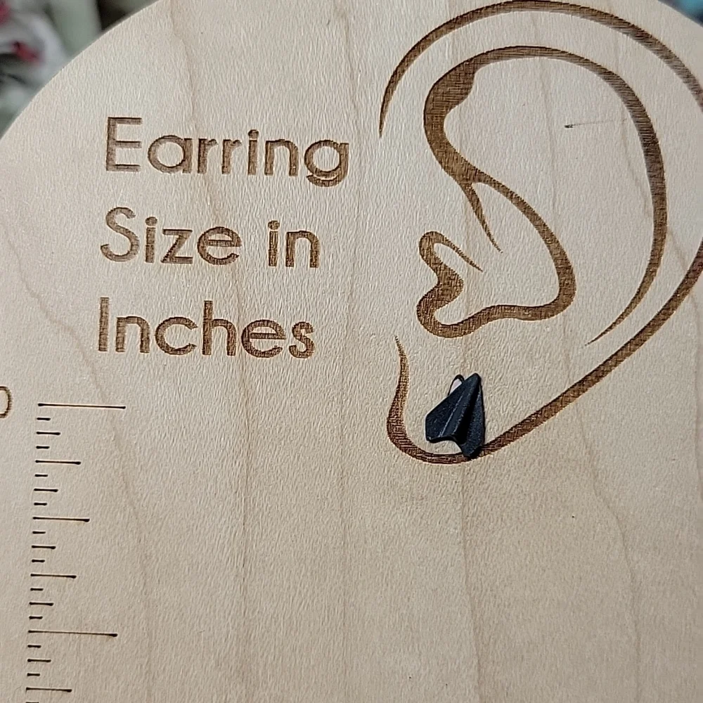 Ceramic Paper Airplane Stud Earrings